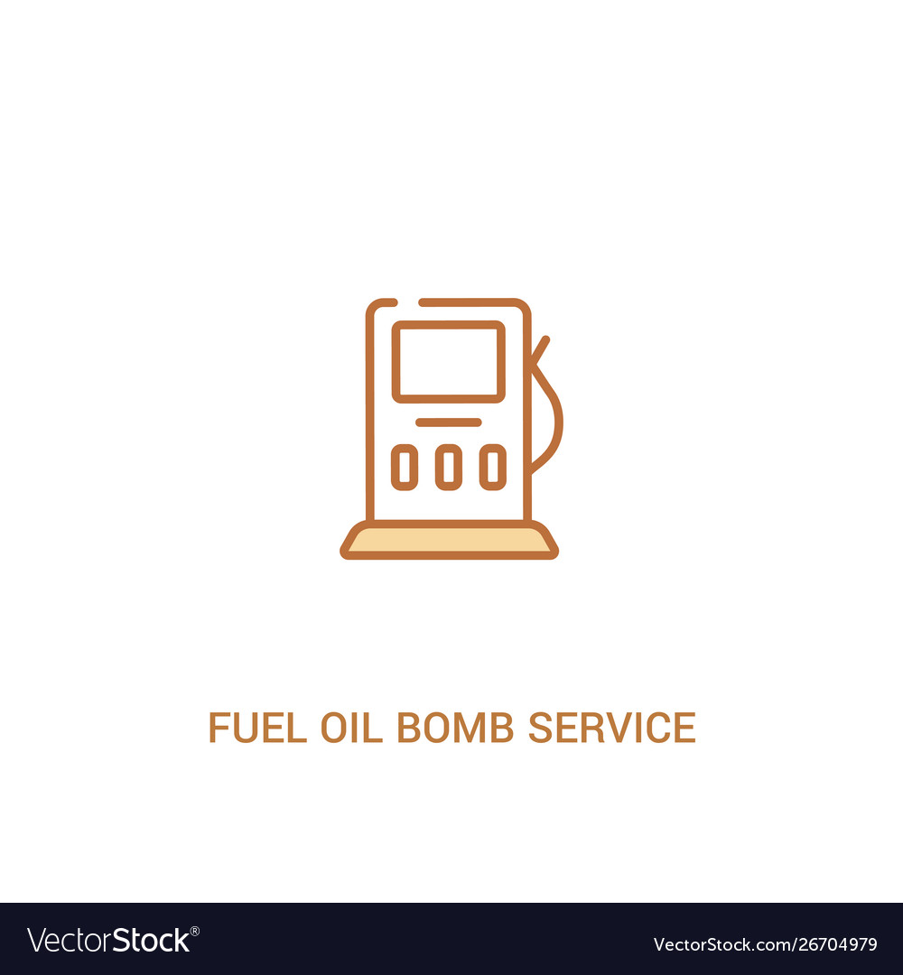 Fuel oil bomb service concept 2 colored icon