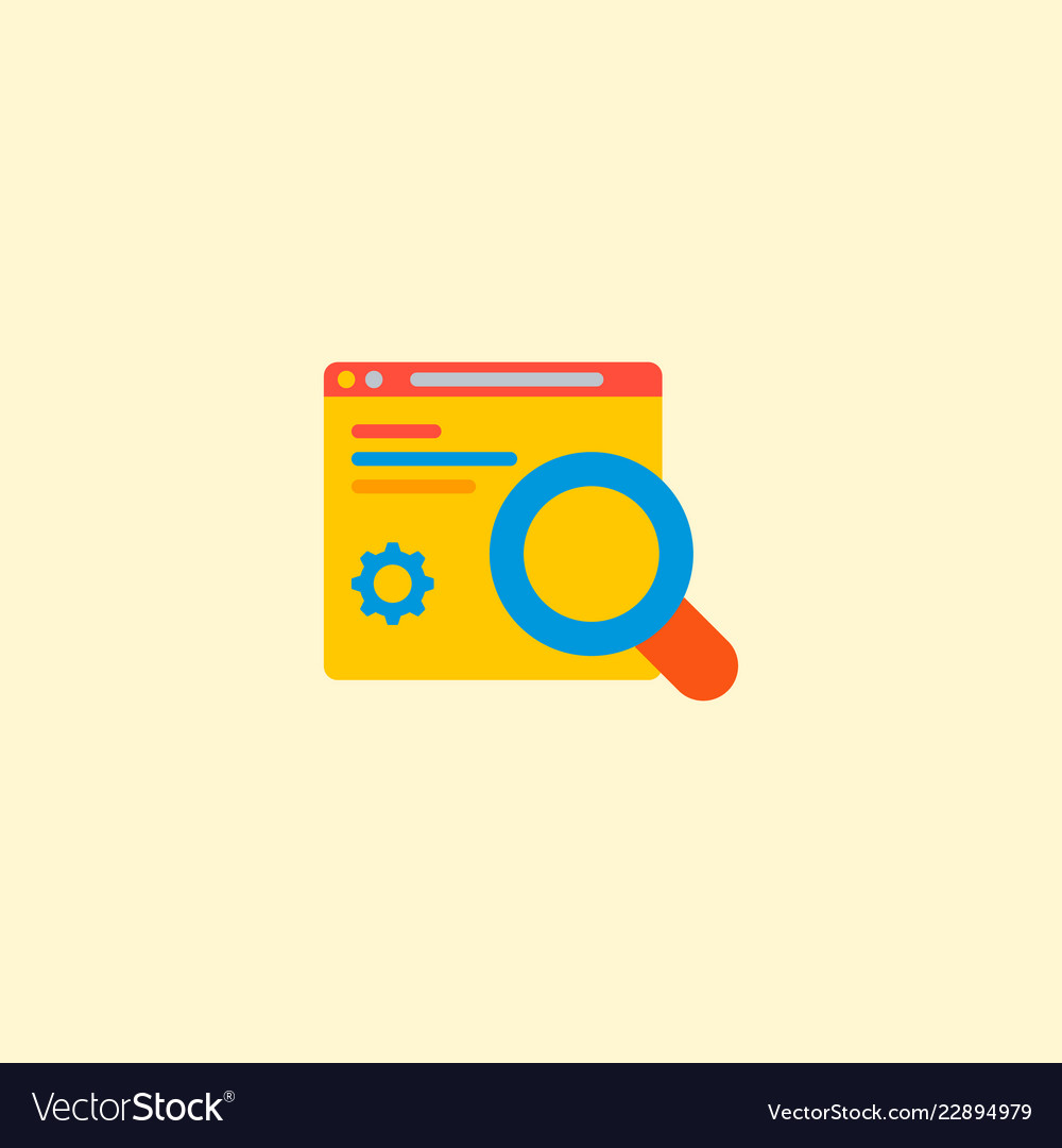 Website testing icon flat element vector image Website testing icon flat element