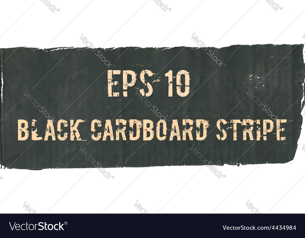 Black cardboard torn stripe