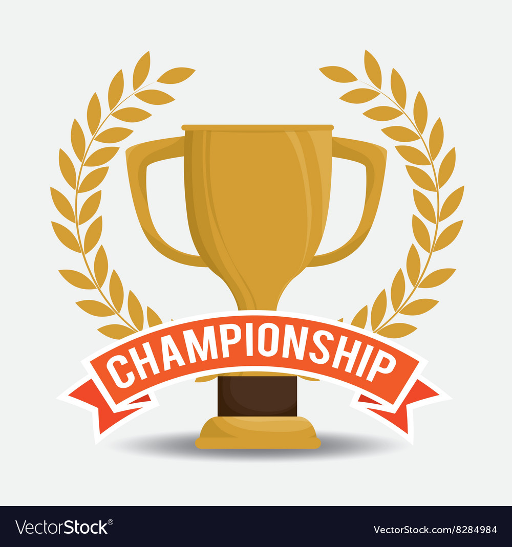 Trophy championship winner Royalty Free Vector Image