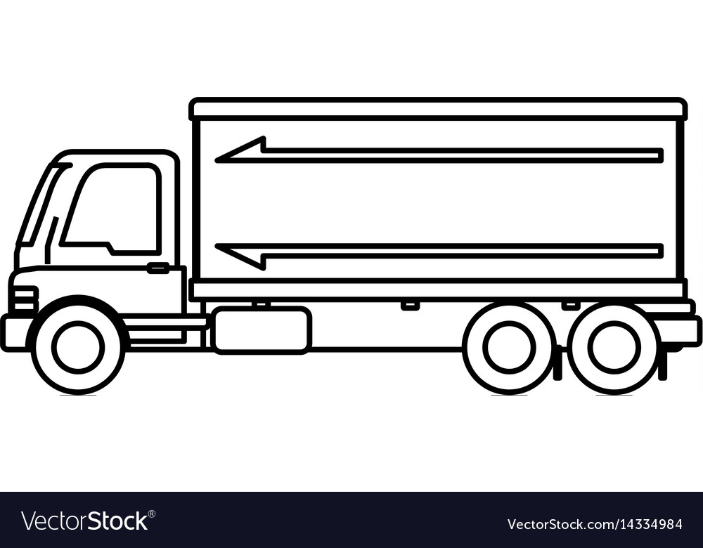 Delivery truck vehicle Royalty Free Vector Image