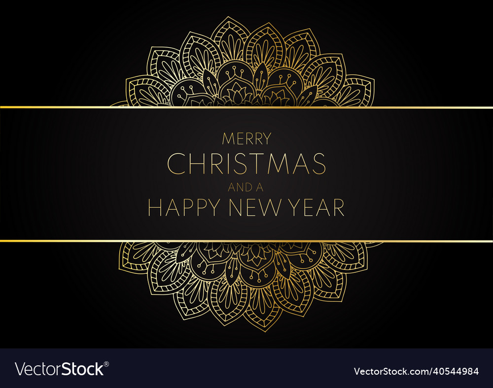 Elegant happy new year background with gold Vector Image