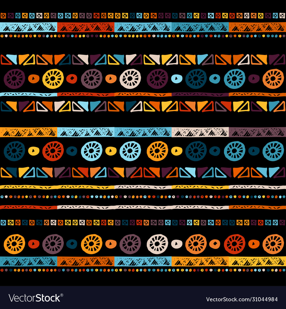 Ethnic seamless in native style pattern vector image Ethnic seamless in native style pattern