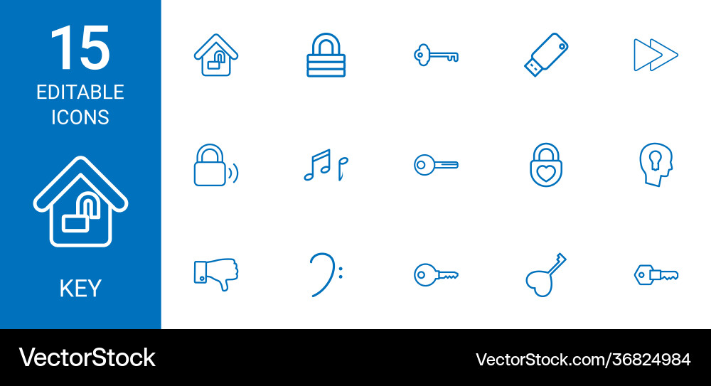 Key icons Royalty Free Vector Image - VectorStock