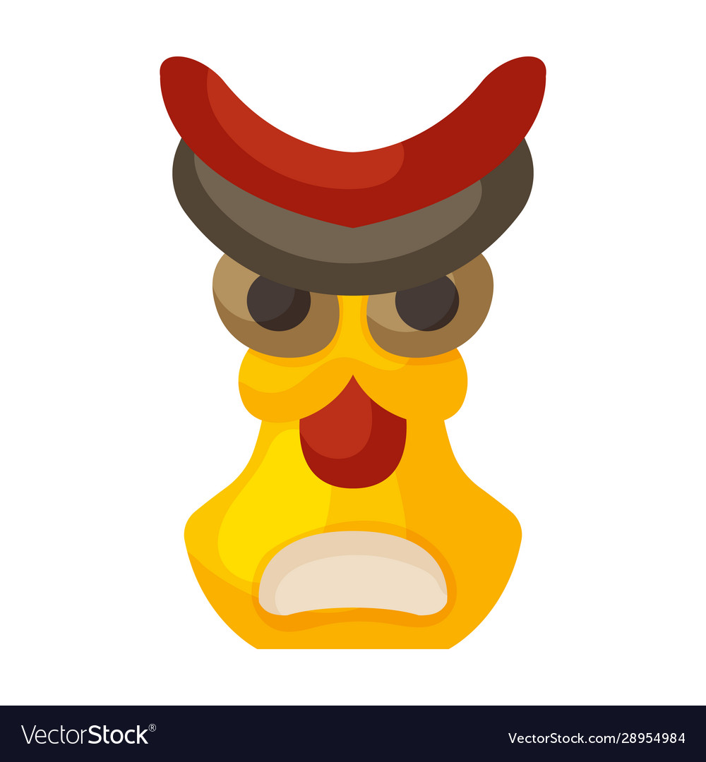 Mask totem iconcartoon icon vector image Mask totem iconcartoon icon