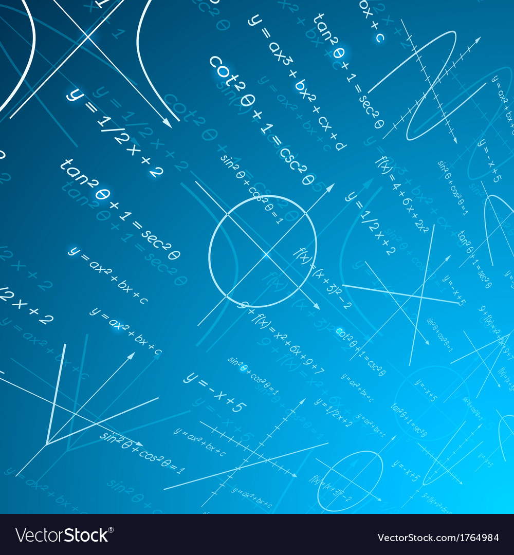 Mathematics Perspective Background Royalty Free Vector Image