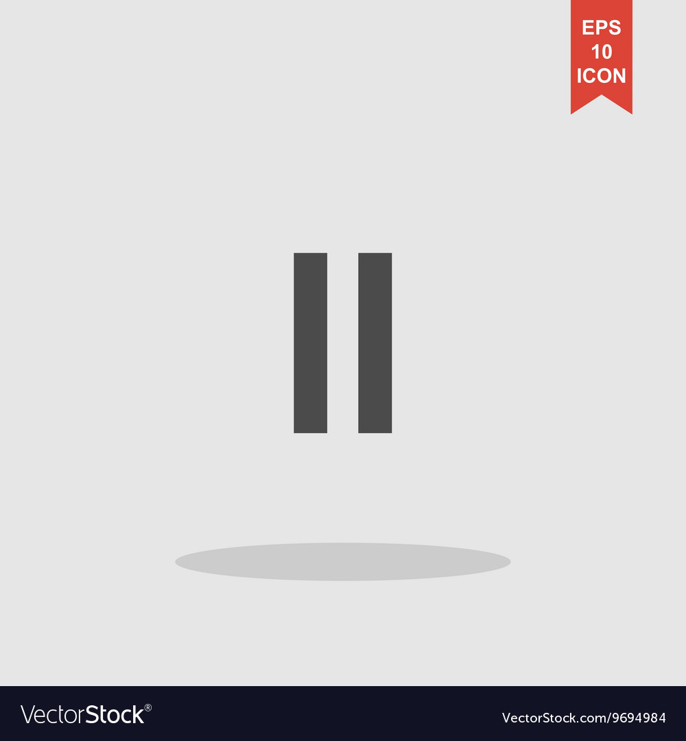 Pause flat web icon
