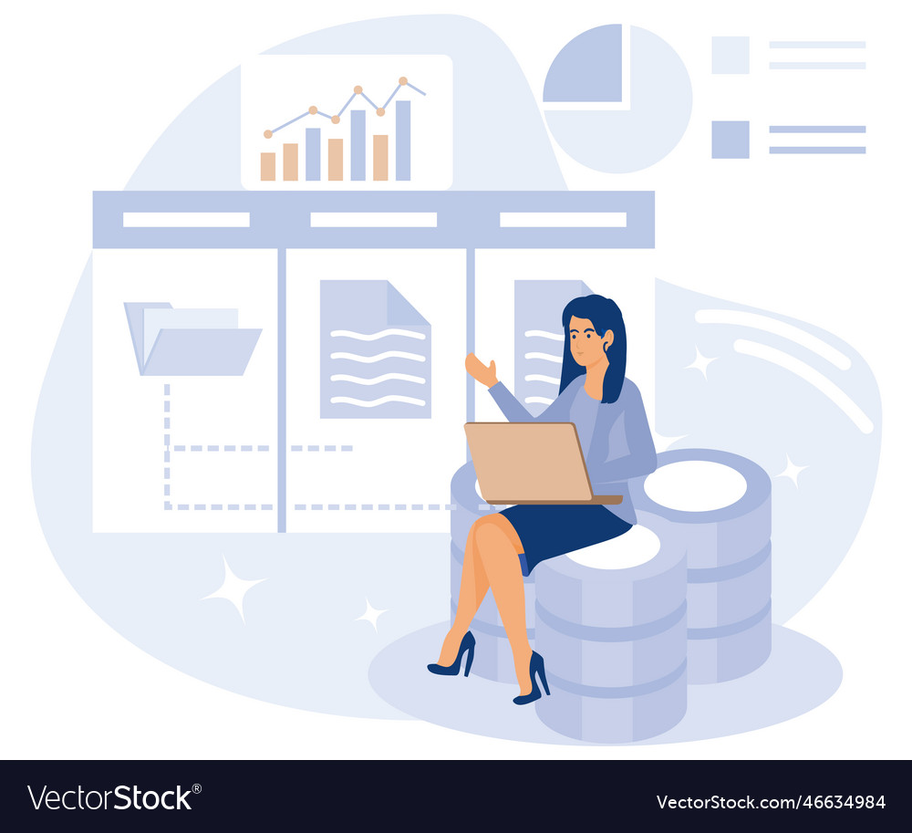 Website architecture concept php and mysql Vector Image
