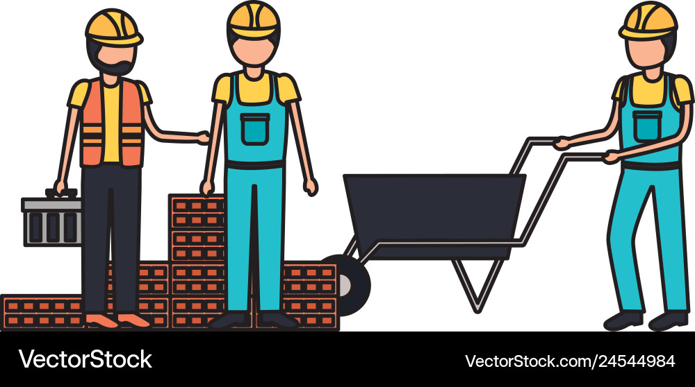 Worker construction equipment Royalty Free Vector Image