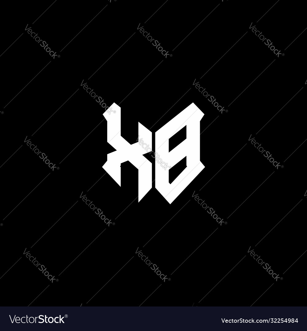 Xb Logo Monogram With Shield Shape Design Template