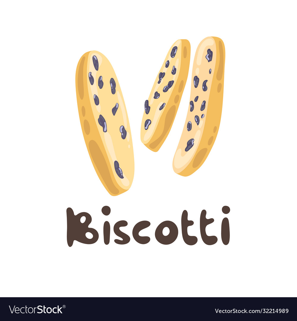 Biscotti with raisins as a traditional italian