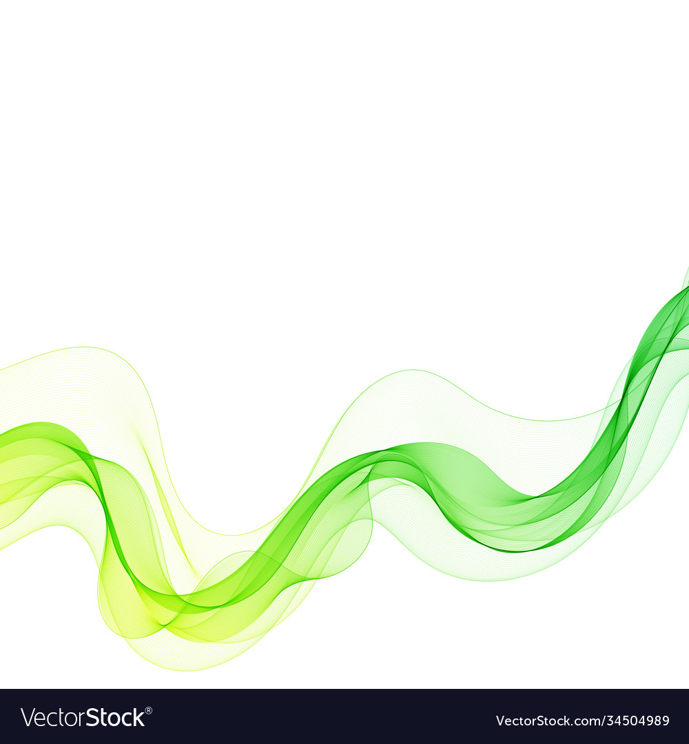 Green abstract wave layout for presentation eps Vector Image