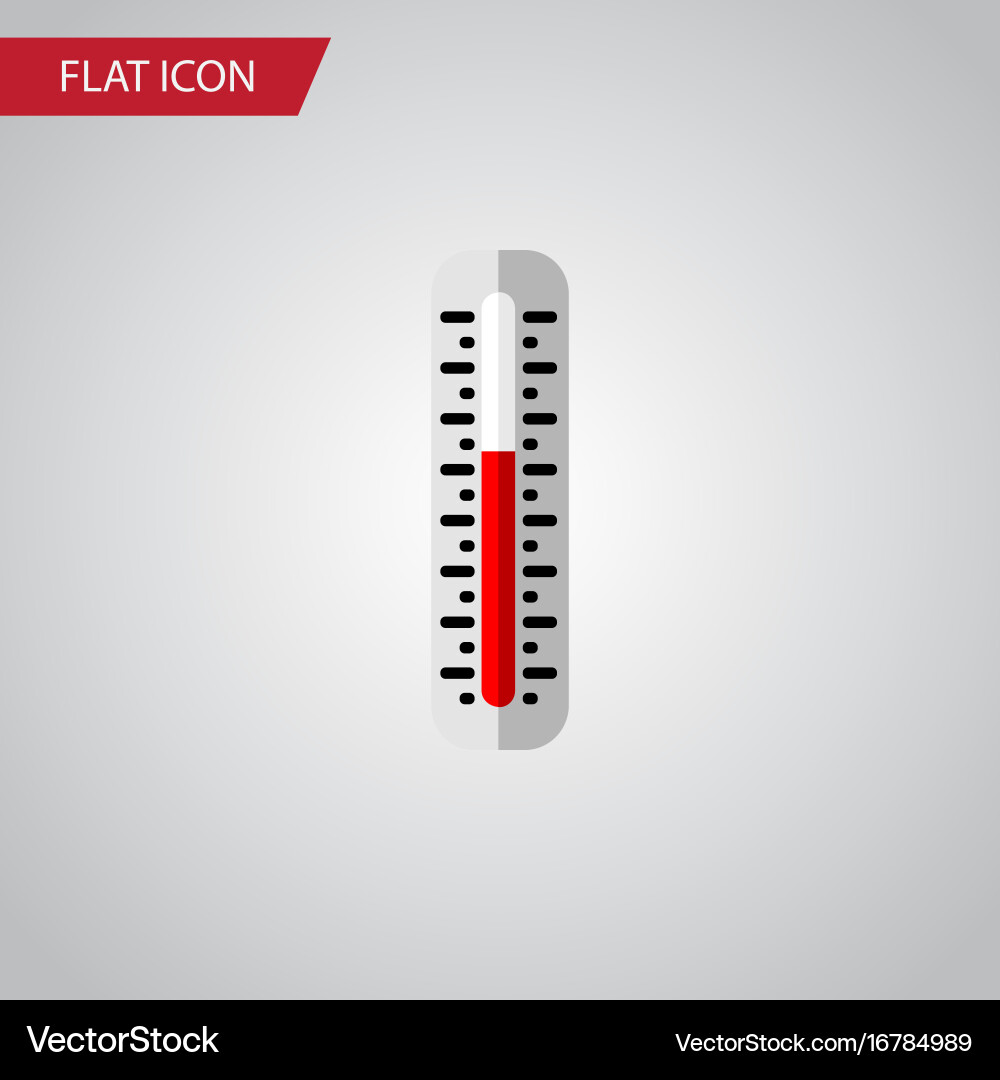 Isolated thermometer flat icon temperature Vector Image