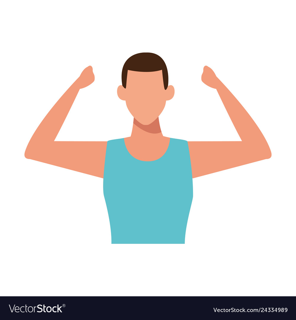 Man working out vector image Man working out