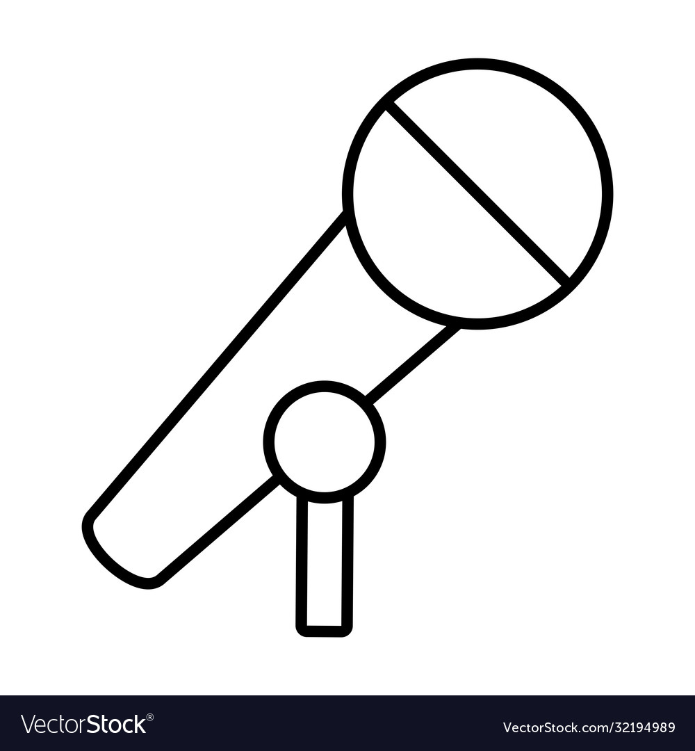 Microphone icon image line style