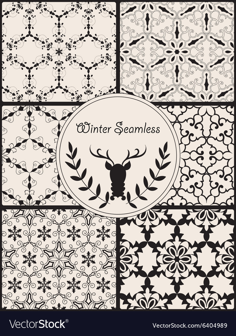 Seamless pattern with snowflakes