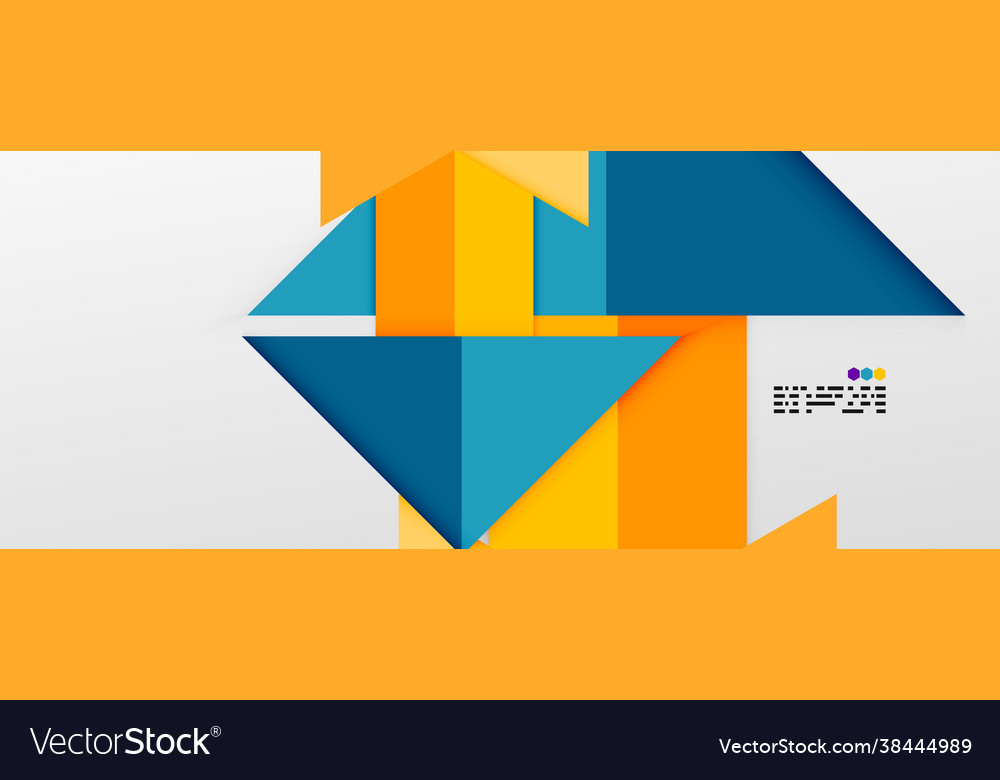 Shiny color triangles and geometric shapes vector image Shiny color triangles and geometric shapes
