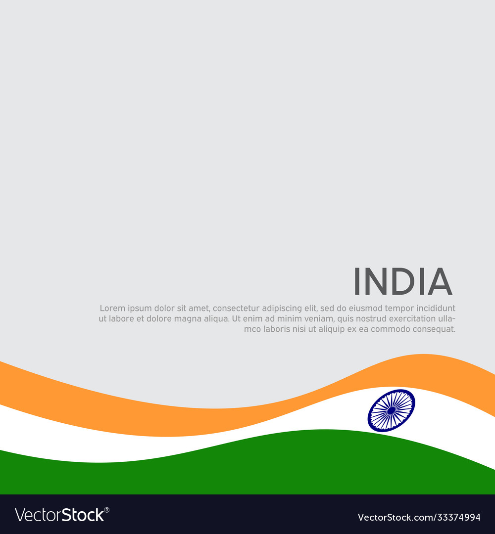 Abstract waving flag india creative background