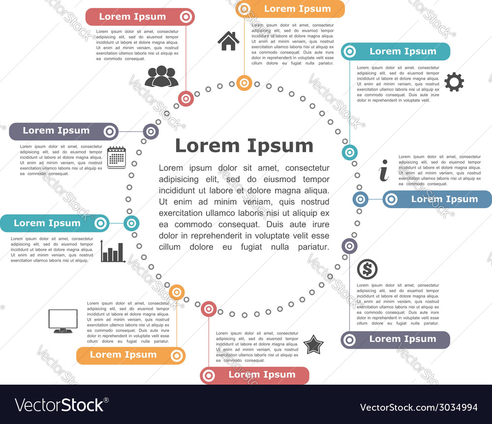 Circle infographics Royalty Free Vector Image - VectorStock