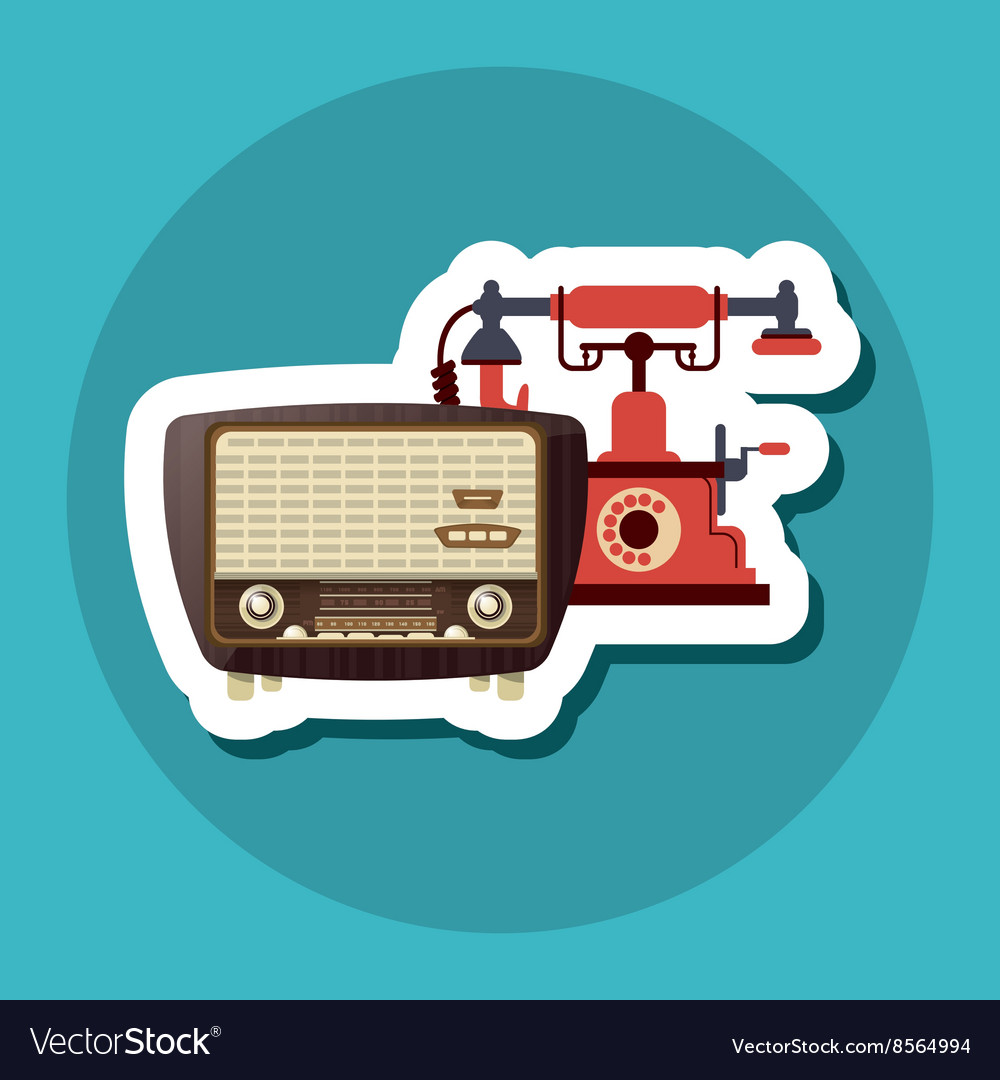 Colorful retro radio design