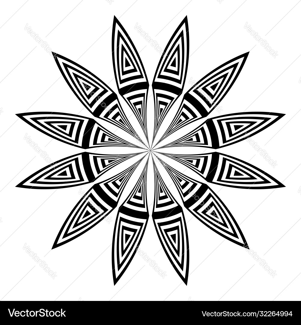 Decorative star shape Royalty Free Vector Image