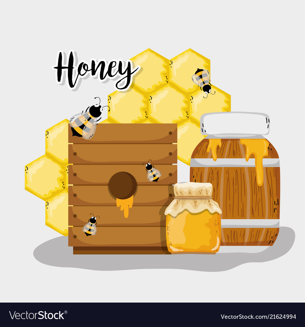 Farm fresh honey Royalty Free Vector Image - VectorStock