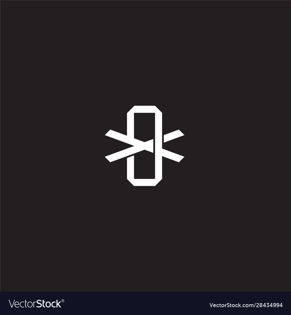 Initial letter overlapping interlock logo