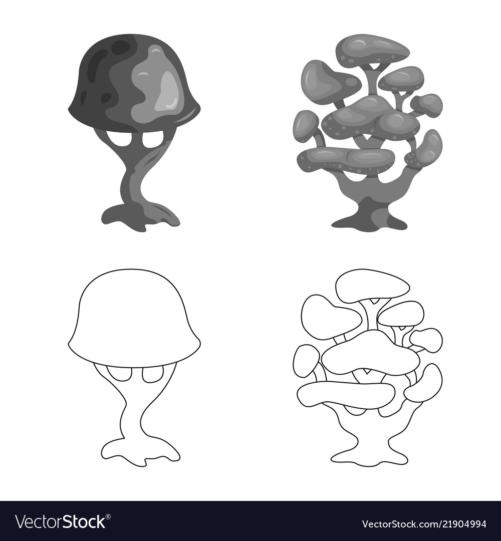 Isolated object of tree and nature icon set