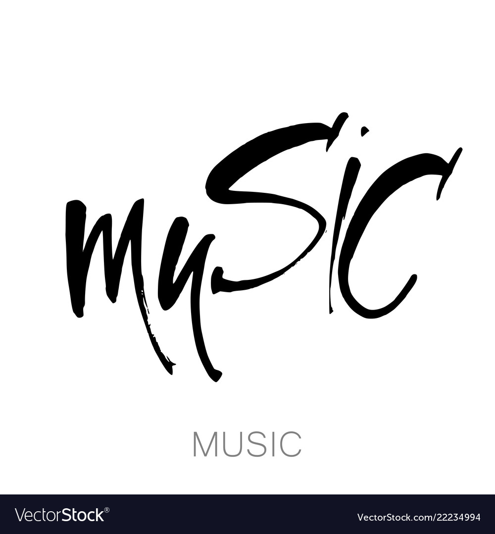 Music lettering template Royalty Free Vector Image