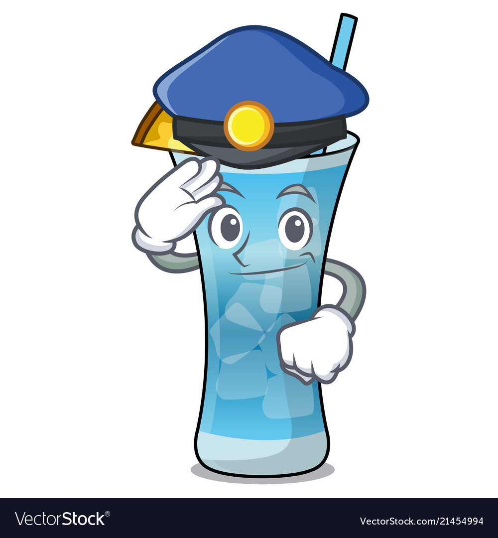 Police blue hawaii character cartoon