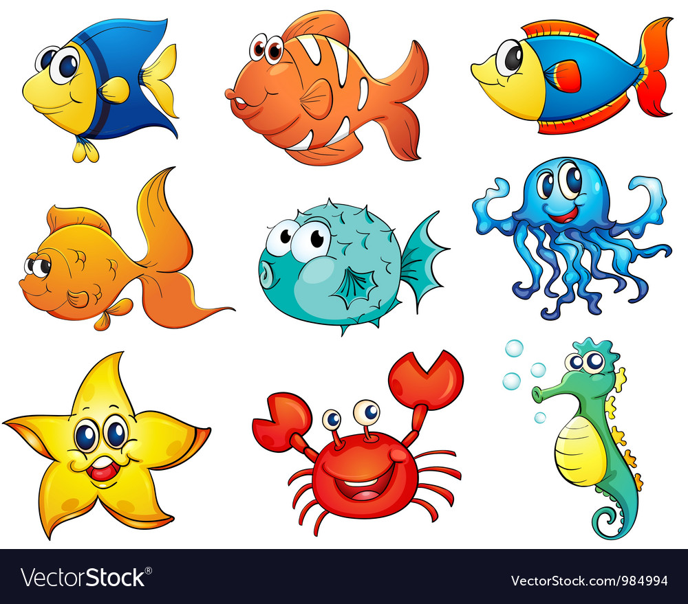 Tropical fishes Royalty Free Vector Image - VectorStock