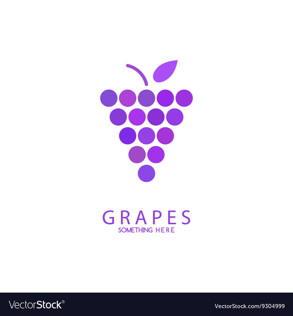 Abstract grapes logo template purple