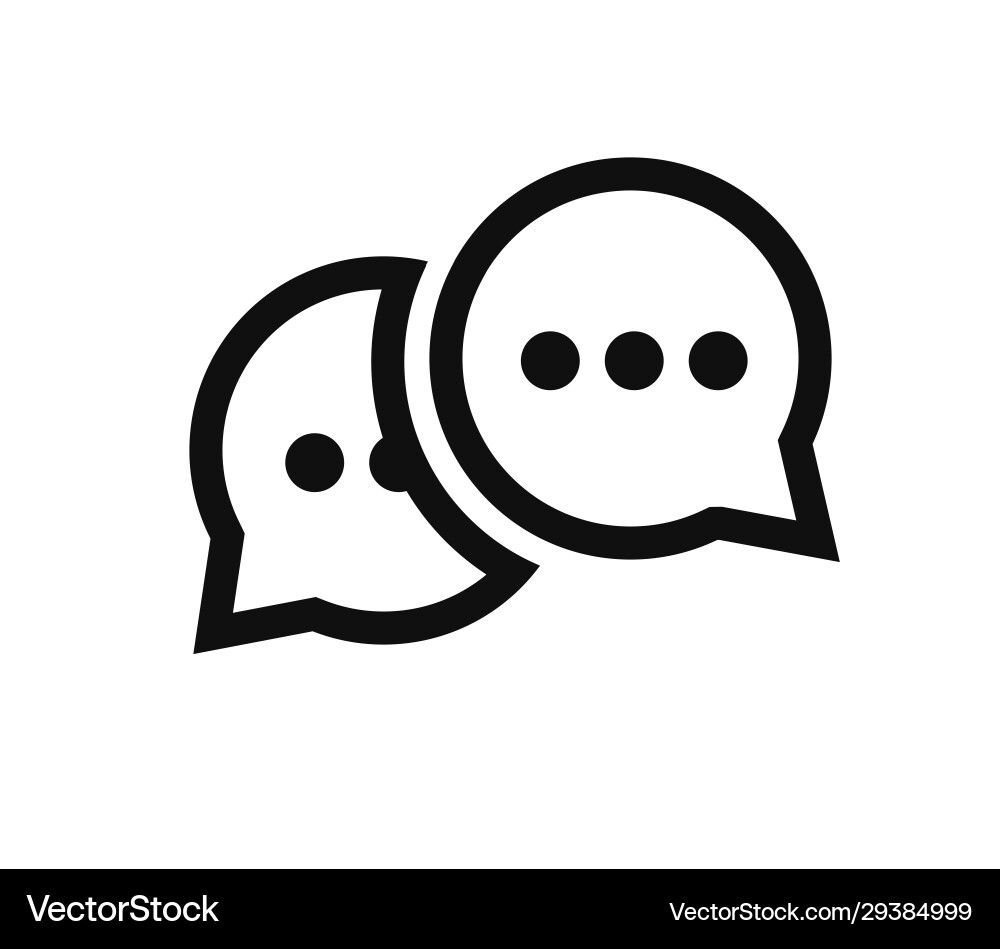 Chat speech bubble icon Royalty Free Vector Image