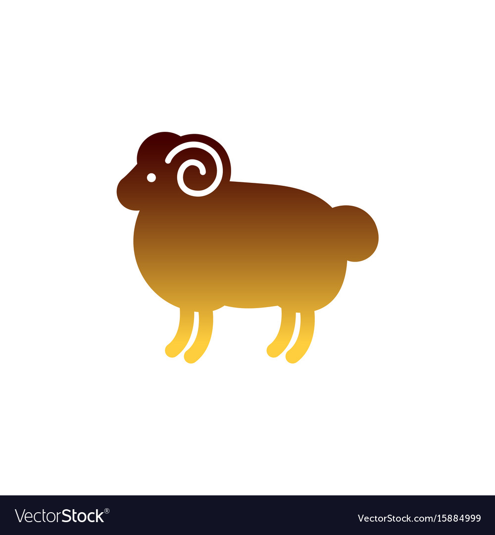 Color stylized drawing of ram Royalty Free Vector Image Color stylized drawing of ram Royalty Free Vector Image