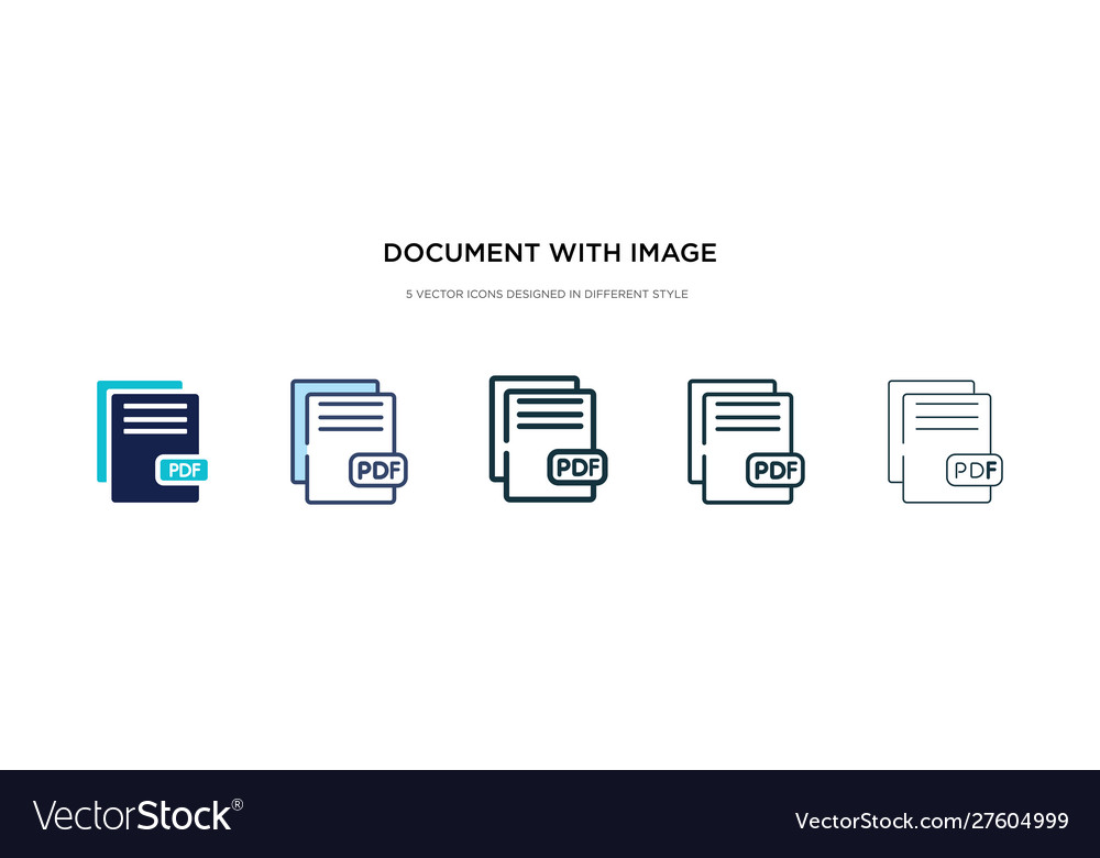 Document with image and content icon in different