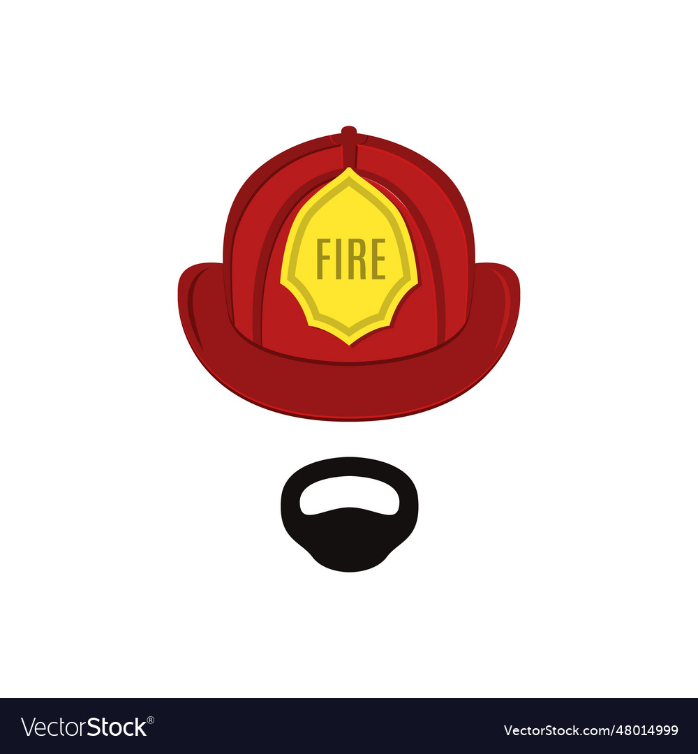 Firefighter in professional outfit the man Vector Image