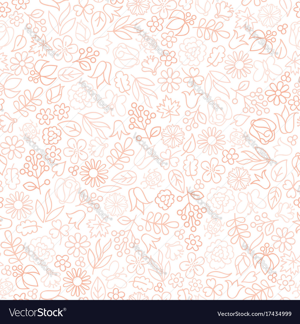 Floral seamless pattern flower icon gentle