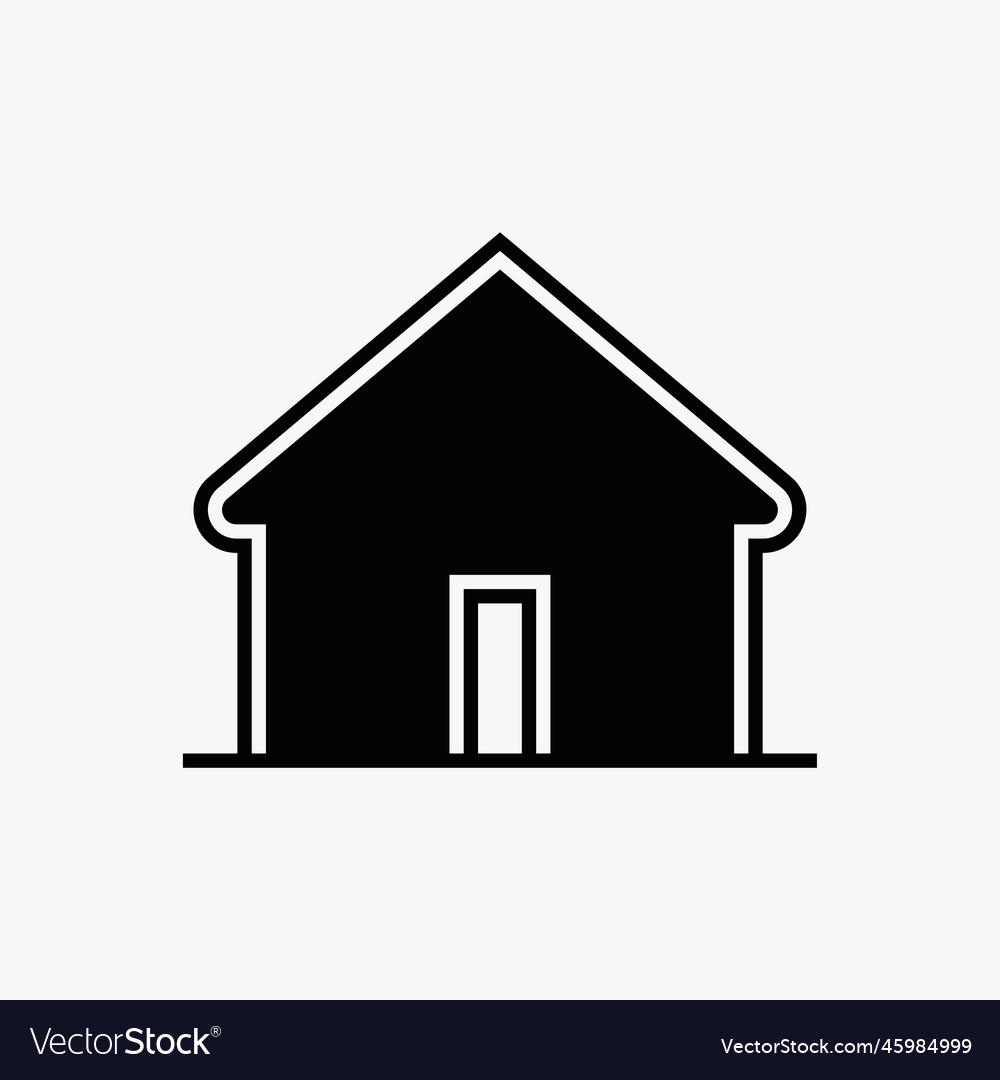 House sign on white background line icon Vector Image