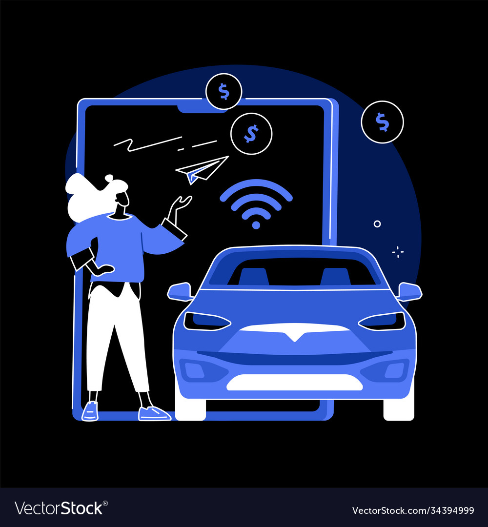 In vehicle payments abstract concept