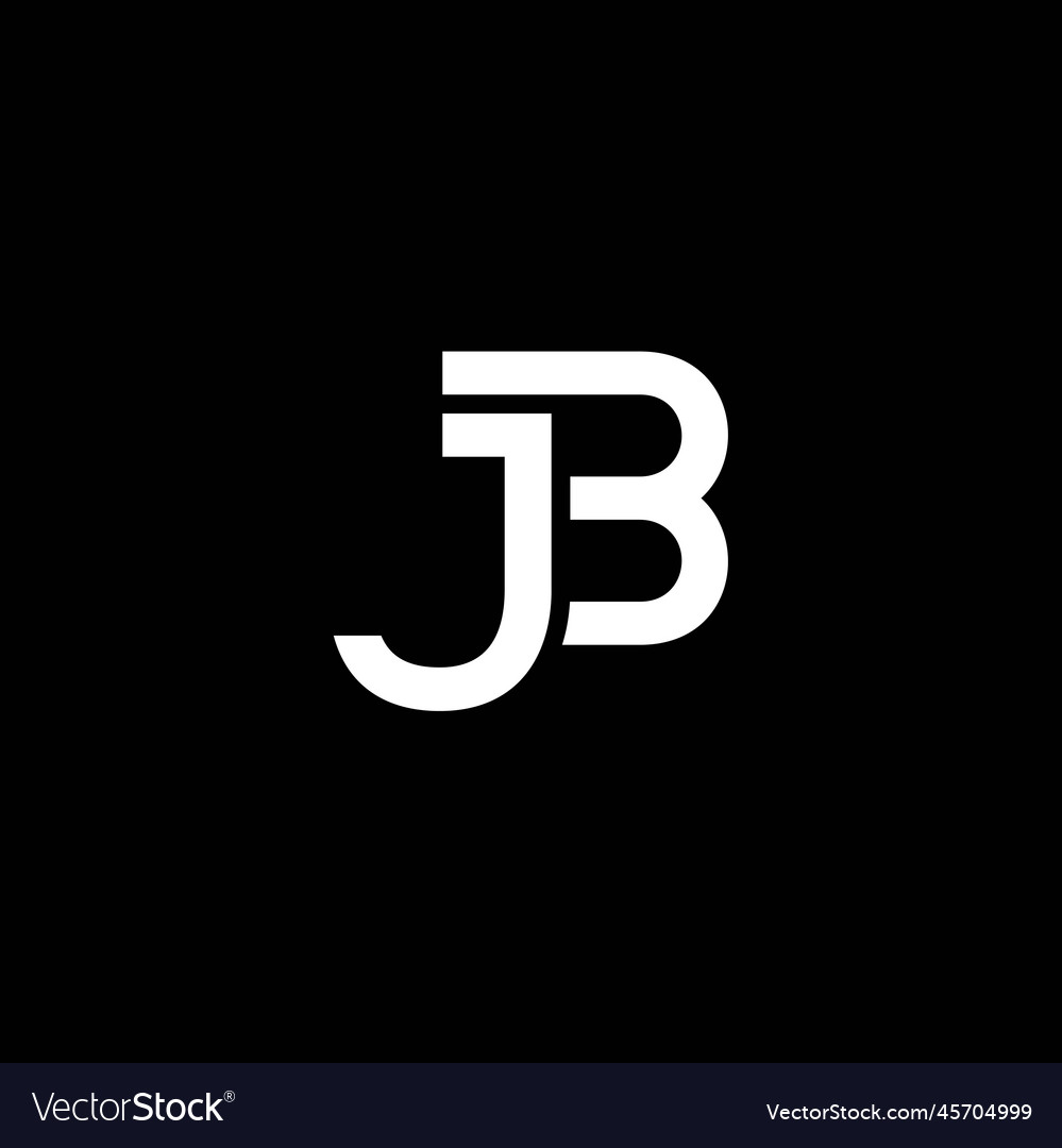 Jb or bj abstract outstanding professional Vector Image