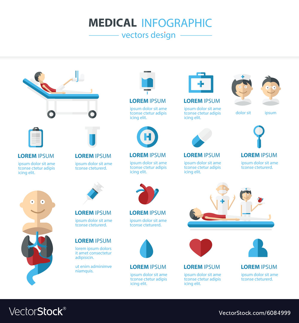 Medical and health infographics concept