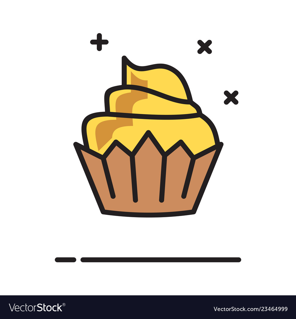 Muffin icon on white background for graphic