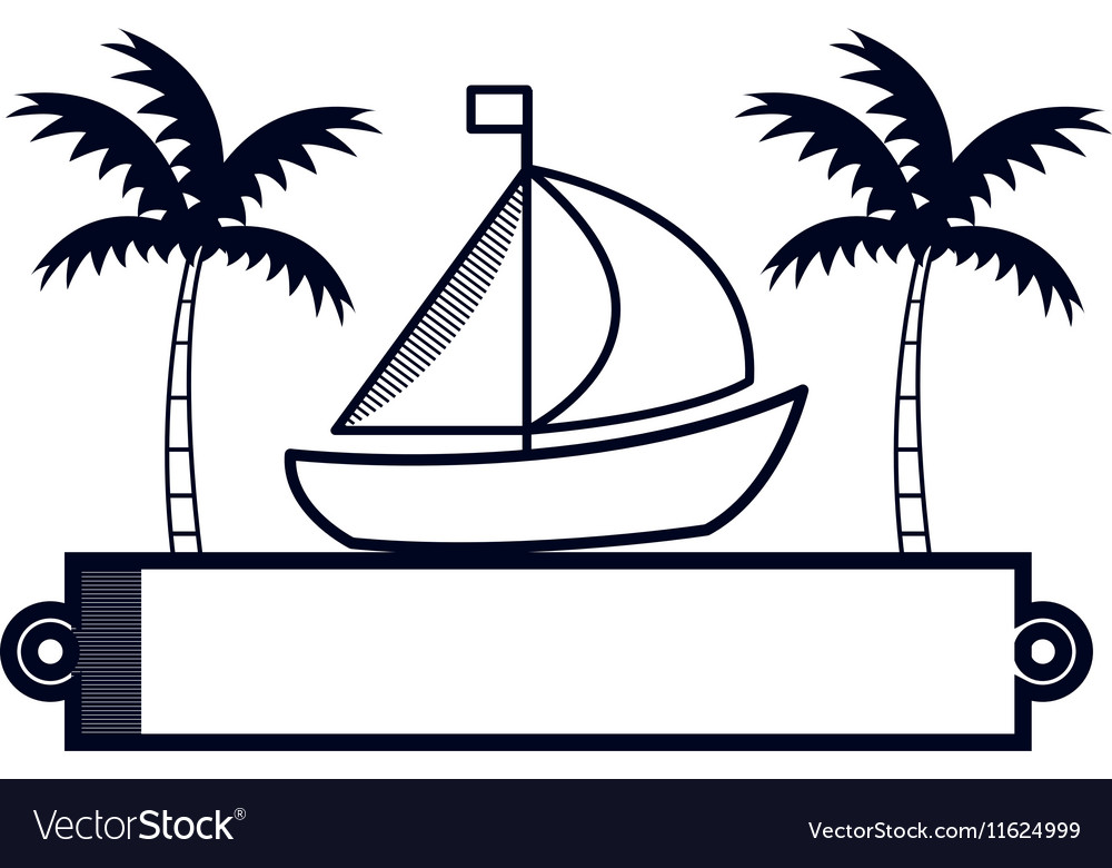 Segelboot Seerahmen Symbol