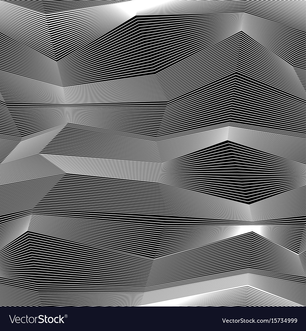 Seamless moire pattern with waving curling lines