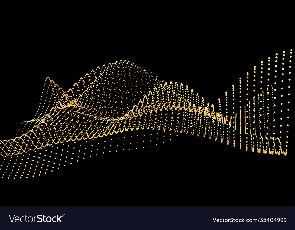 Schallwelle von Knoten Gold Schnittstelle Big Data