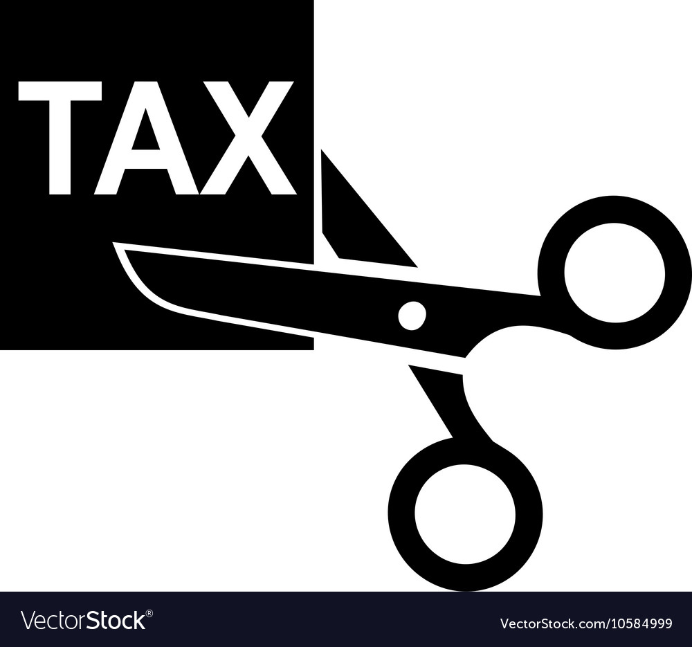 tax-cut-icon-royalty-free-vector-image-vectorstock