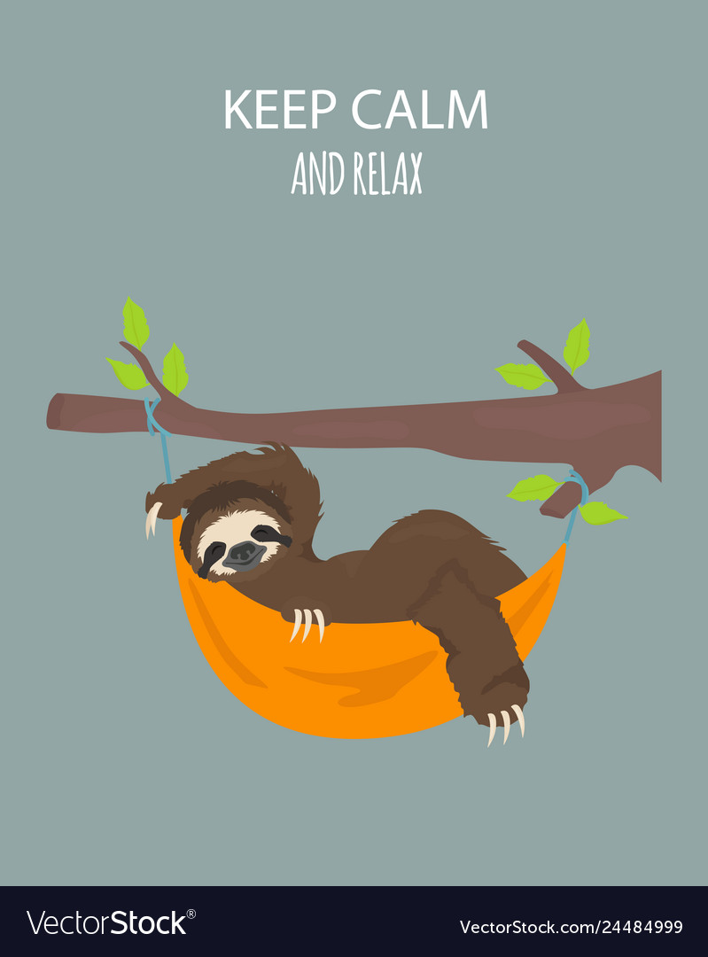 The story of one sloth traveling holiday funny Vector Image