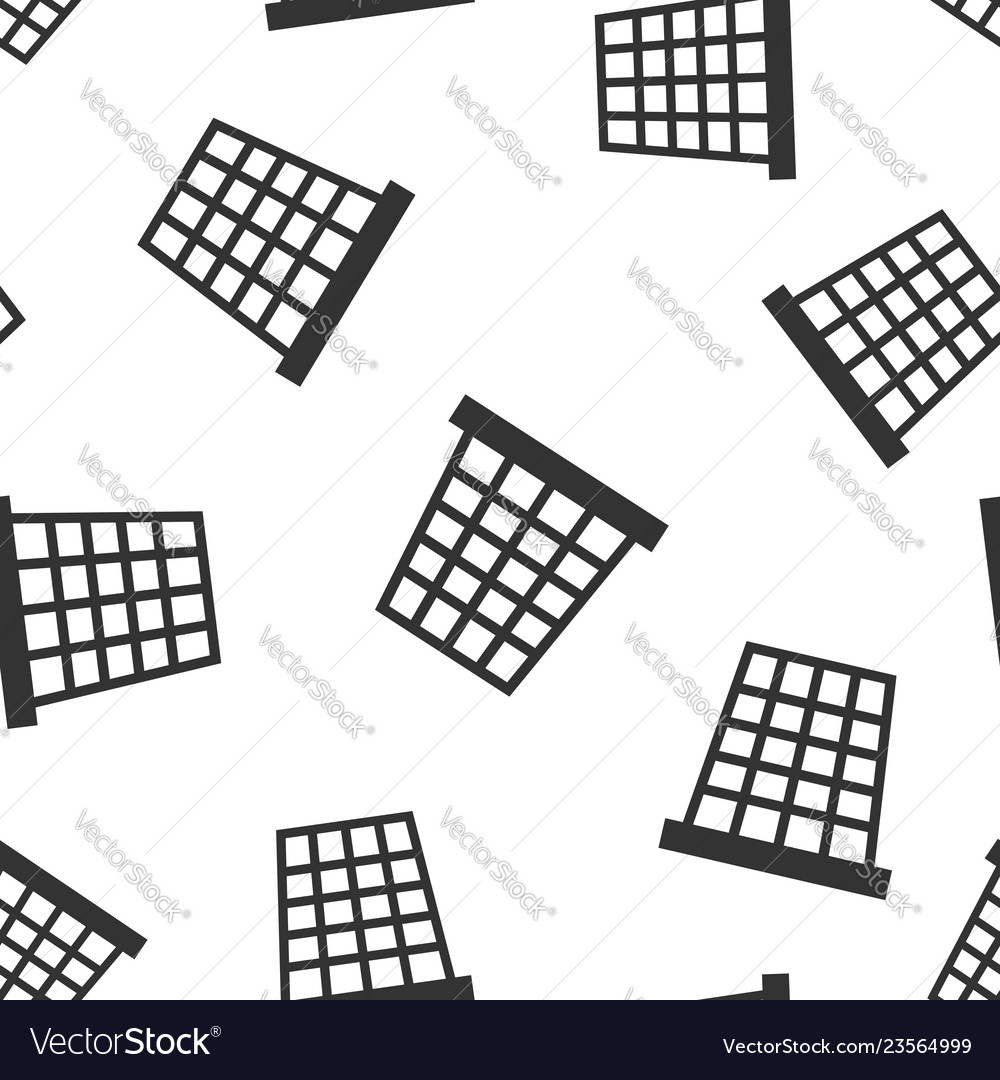 Trash bin garbage icon seamless pattern vector image Trash bin garbage icon seamless pattern
