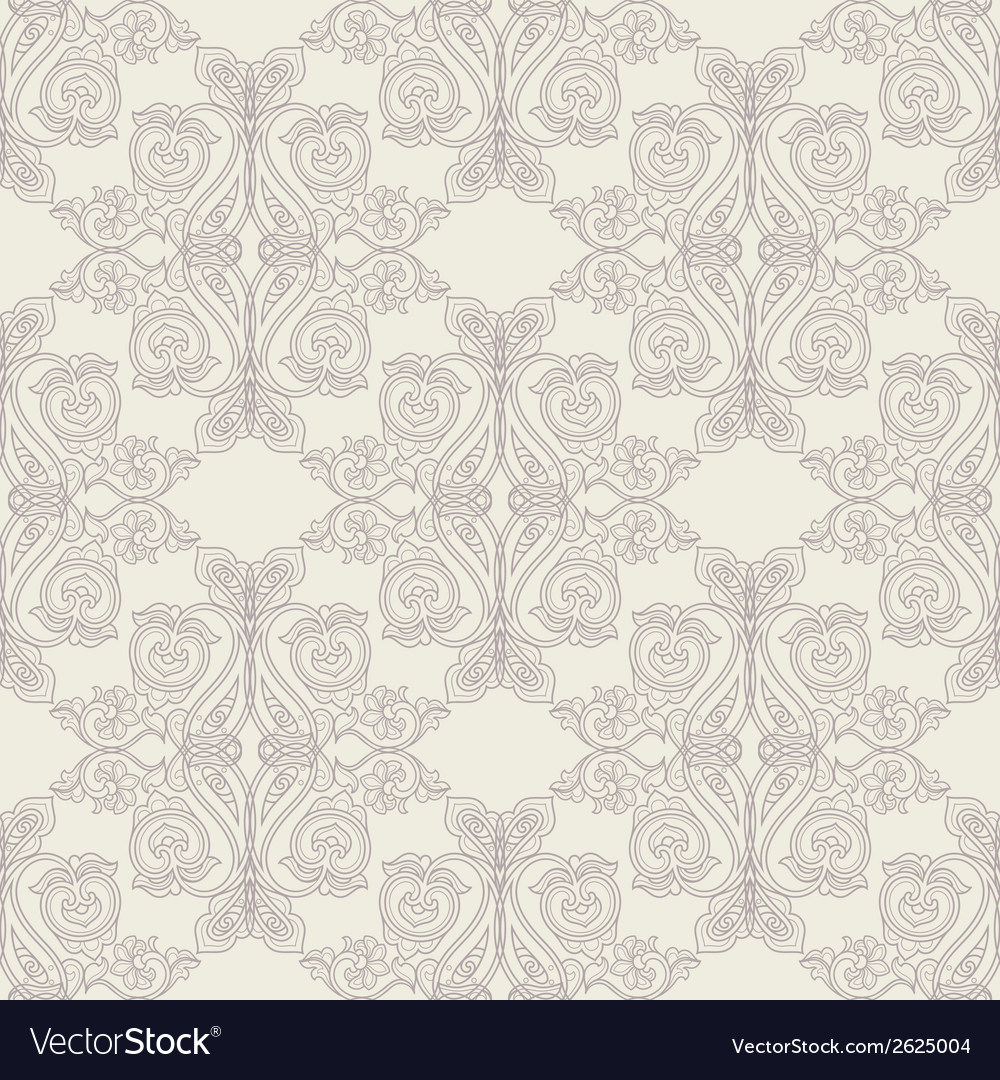 Beige baroque pattern Royalty Free Vector Image