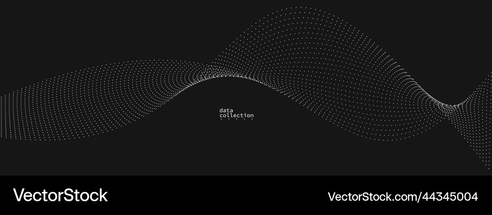 Dark grey airy particles flow design abstract Vector Image